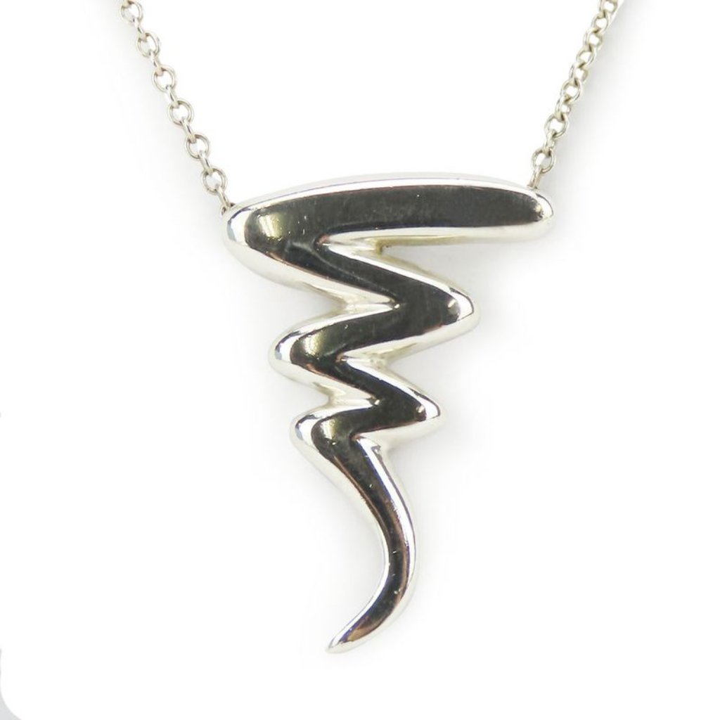 Tiffany & Co Necklace Scribble Silver 925 3.2 G Paloma Picasso